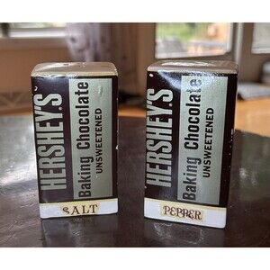 Vintage Hershey Baking Chocolate Unsweetened Salt & Pepper Shakers Japan